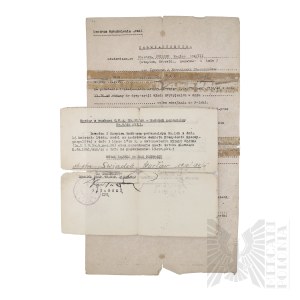 PSZnZ Excerpt from the Order of Receipt of Army Medal and Certificate of Transfer to the Disposition of British Authorities - Waclaw Witness Army Training Center