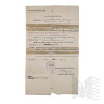 PSZnZ Excerpt from the Order of Receipt of Army Medal and Certificate of Transfer to the Disposition of British Authorities - Waclaw Witness Army Training Center