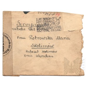 Third Reich Envelope with Ober Commando Der Wehrmacht Stamp - Skolimow