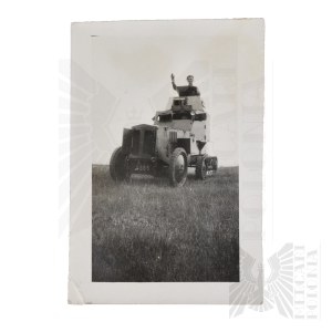 II RP Photo of Armored Car wz.28 with Commander in Turret