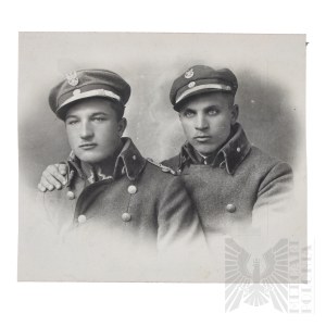 II RP Studio Photography Two Cavalrymen Early Polish Army.