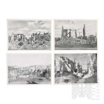 PRL Large Set of Postcards Destroyed Warsaw