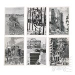 PRL Large Set of Postcards Destroyed Warsaw