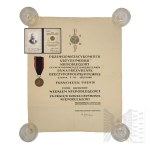 II Republic Independence Medal with Legitimation and Diploma - Francis Pasich