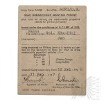 PSZnZ Driving License 1st Armored Division 1st Anti-Tank Artillery Regiment.