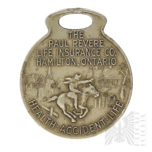 Canada Advertising Token of The Paul Revere Life Insurance Co. headquartered in Hamilton, Ontario (Canada).