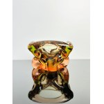 Kunstglasschale, Tschechoslowakei Heißgeformtes Glas, 1960er-1970er Jahre