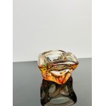 Kunstglasschale, Tschechoslowakei Heißgeformtes Glas, 1960er-1970er Jahre