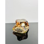Kunstglasschale, Tschechoslowakei Heißgeformtes Glas, 1960er-1970er Jahre