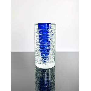František Vízner (1936-2011), Whirlpool Vase with Blue Core, Skrdlovice Glassworks