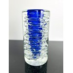 František Vízner (1936-2011), Whirlpool Vase with Blue Core, Skrdlovice Glassworks