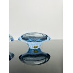 Jan Juda, Set of 2 Ashtrays, Skrdlovice Glassworks, Year 1985