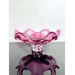 Milan Dobiáš - Pink Art Glass Bowl, Pattern no.: 422/2/27, Chřibská 1964s