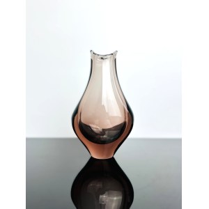 Miloslav Klinger (1922 - 1999), Topaz Glass Vase, Železný Brod Glassworks, 1960s SET#1