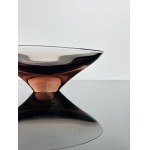 Miloslav Klinger (1922 - 1999), Topaz Glass Bowl, Železný Brod Glassworks, 1960s SET#2
