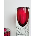 Jaroslav Svoboda (1937), Rare set of Vases and Jardiniere, Škrdlovice Glassworks, Year 1974, Pattern 7425