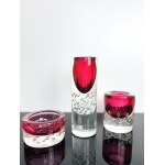 Jaroslav Svoboda (1937), Rare set of Vases and Jardiniere, Škrdlovice Glassworks, Year 1974, Pattern 7425