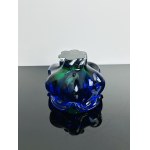 Dark Blue Art Glass Ashtray, Chřibská Glassworks