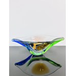 František Zemek (1913 - 1960), Massive Art Glass Bowl, František Zemek, Rhapsody Collection, Mstišov Glassworks, 1958, Pattern 53018/34
