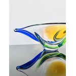František Zemek (1913 - 1960), Massive Art Glass Bowl, František Zemek, Rhapsody Collection, Mstišov Glassworks, 1958, Pattern 53018/34