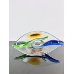 František Zemek (1913 - 1960), Massive Art Glass Bowl, František Zemek, Rhapsody Collection, Mstišov Glassworks, 1958, Pattern 53018/34