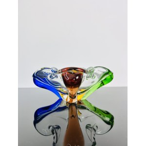 František Zemek (1913 - 1960), Art Glass Ashtray Rhapsody Collection, Mstišov Glassworks, 1960, Pattern 53424/17