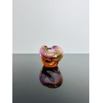 Josef Rozinek (1911 - 1992), Art Glass Ashtray, Josef Rozinek, Škrdlovice Glassworks, 20th Century, warm pink-orange colors