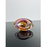Josef Rozinek (1911 - 1992), Art Glass Ashtray, Josef Rozinek, Škrdlovice Glassworks, 20th Century, warm pink-orange colors