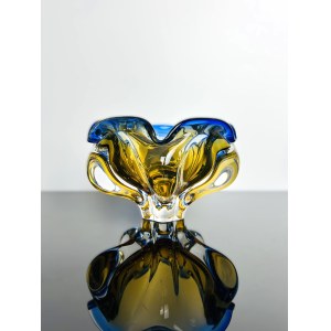 Josef Hospodka (1923-1989), Art Glass Ashtray, Chřibská Glassworks, Year 1964, Pattern 308