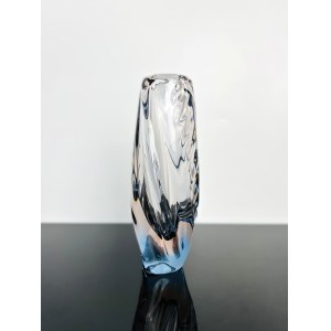 Jaroslav Beránek (1927 - 2005), Sommerso Glass Vase, Škrdlovice Glassworks, Year 1954, Pattern 5473/1
