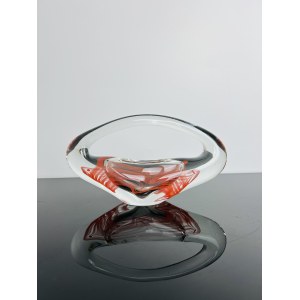 Ivo Rozsypal (1942-2021), Rare Glass Object with Internal Spiral, Red