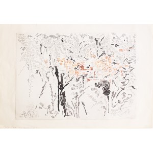 KRAUPE-ŚWIDERSKA JANINA, Snow on the Planty - and the wall of the Czartoryski Museum, 1962