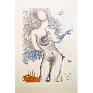 Salvador DALI (1904-1989), Žena s prsiami slimáka, zo série CASANOVA MEMORIES, 1980