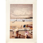 Ramon Dilley (1932 -2013 ), Les planches de Deauville (Molo w Deauville), 1982