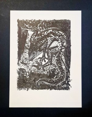 Pablo Picasso (1881-1973), Le Lezard (aszczurk) z cyklu 31 rycin do tekstów Buffona, 1970