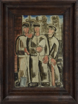 Alfred LENICA (1899-1977), Robotnicy odpoczywający, 1946