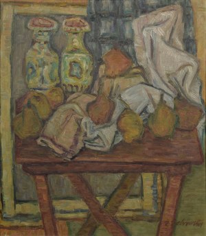 Zofia ŻEBROWSKA (1911-?), Martwa natura z huculskimi wazonami