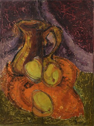 Bożena BURZYM-CHAWIŃSKA (ur. 1954), Martwa natura z dzbanem, 1973