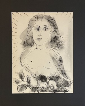 Pablo Picasso (1881-1973), Dora Maar,jako Sfinks z cyklu 40 dessins de Picasso en marge du Buffon, 1957