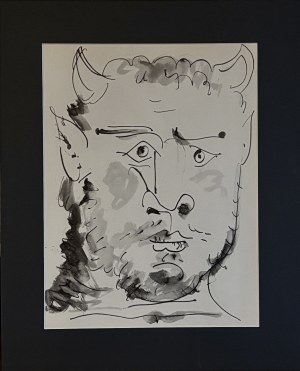 Pablo Picasso (1881-1973), Picasso, jako Faun z cyklu 40 dessins de Picasso en marge du Buffon, 1957