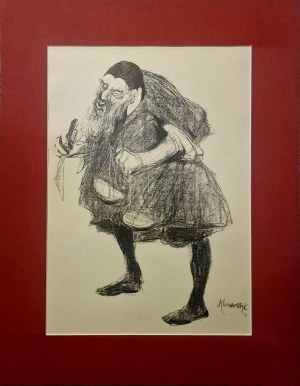 Kuczborski Stanisław (1881-1911), Kotarbiński jako Scheylock w sztuce Szekspira „Kupiec wenecki” (teka Melpomeny), 1904