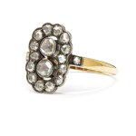 19th/20th c. Ring with diamond rosettes