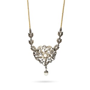 Necklace with diamonds and pearls, after 1938, Porto