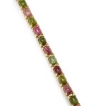 2nd half of 20th century. Bracelet with colored tourmalines