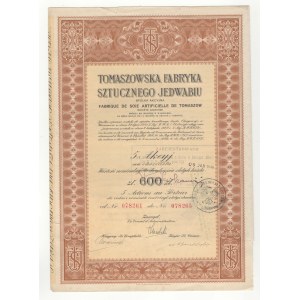 Tomaszowska Fabryka Sztucznego Jedwabiu S.A., azione collettiva 600 PLN (5 x 120 PLN)