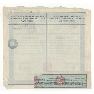 Society of Sosnowiec Mines and Steel Works S.A., provisional certificate 1930