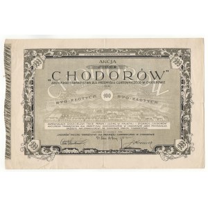 Chodorów Akcyjne Towarzystwo dla Przemysłu Cukrowniczego, quota 100 zl 1928