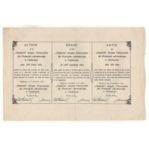 Chodorów Akcyjne Towarzystwo dla Przemysłu Cukrowniczego, quota 100 zl 1928