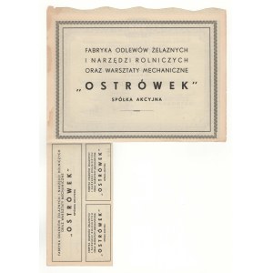 Iron Foundry and Agricultural Tools Factory and Mechanical Workshops Ostrówek S.A., share 200 PLN, Issue II