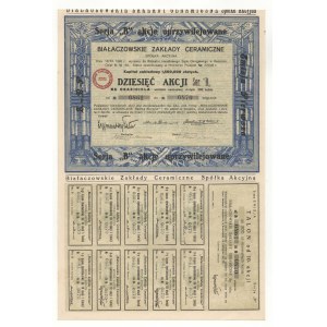 Białaczowskie Zakłady Ceramiczne S.A., collective action 3,000 zlotys (10 x 300 zlotys) 1929